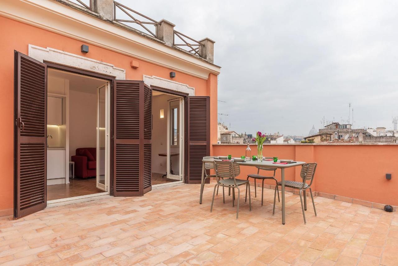 Apartment With Terrace In Via Del Pellegrino - Fromhometorome Luaran gambar
